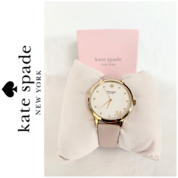 NWT Kate Spade Metro monogram watch blush gold - Picture 6 of 8